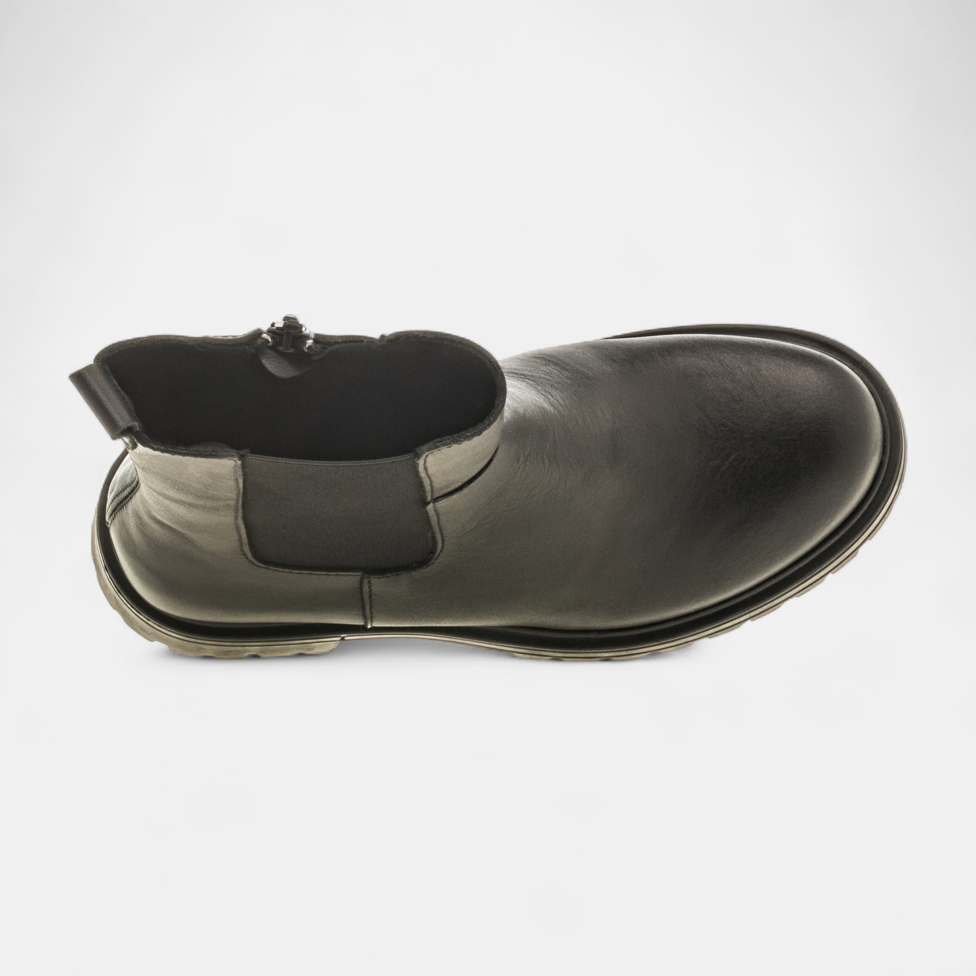Bottes Fille en cuir noir