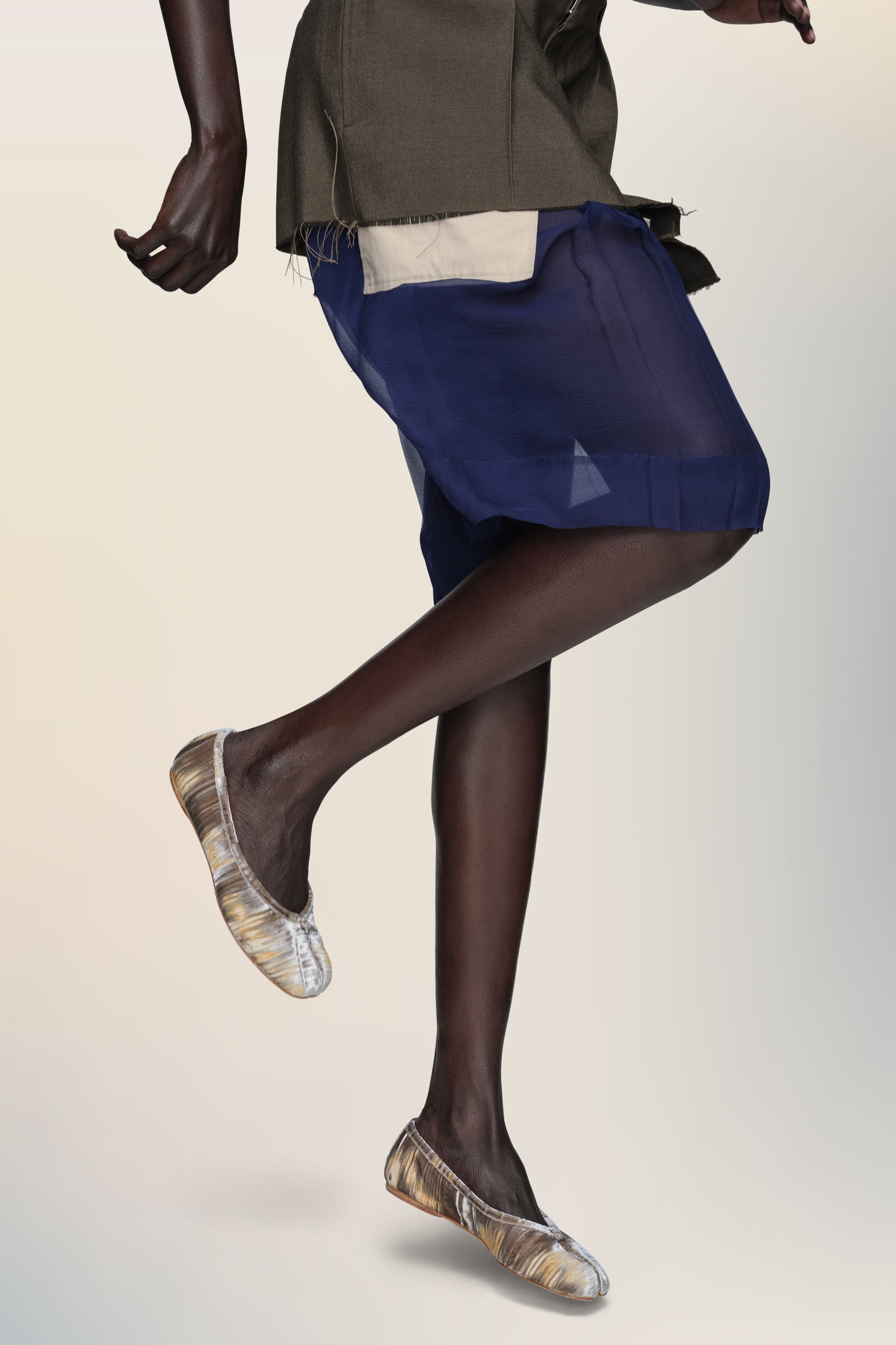 Ballerines Tabi marron en viscose - femme Marron