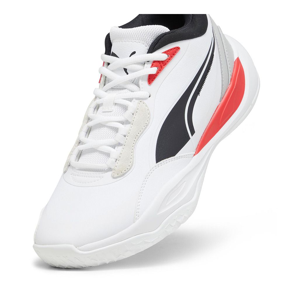 Puma PLAYMAKER PRO PLUS - Chaussures de basketball Homme white/for all time red