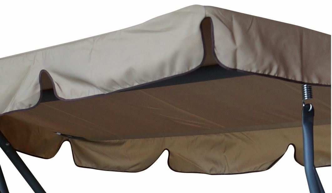 DEGAMO Hollywoodschaukel MIAMI 4-sitzer, grau / creme, Liegefunktion, incl. Abdeckhaube