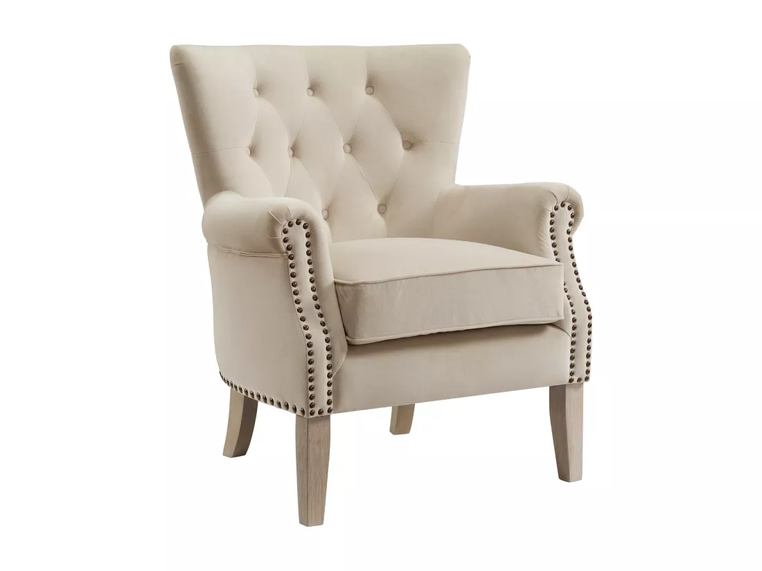 Dorel | Chaise longue tapissée en tissu beige