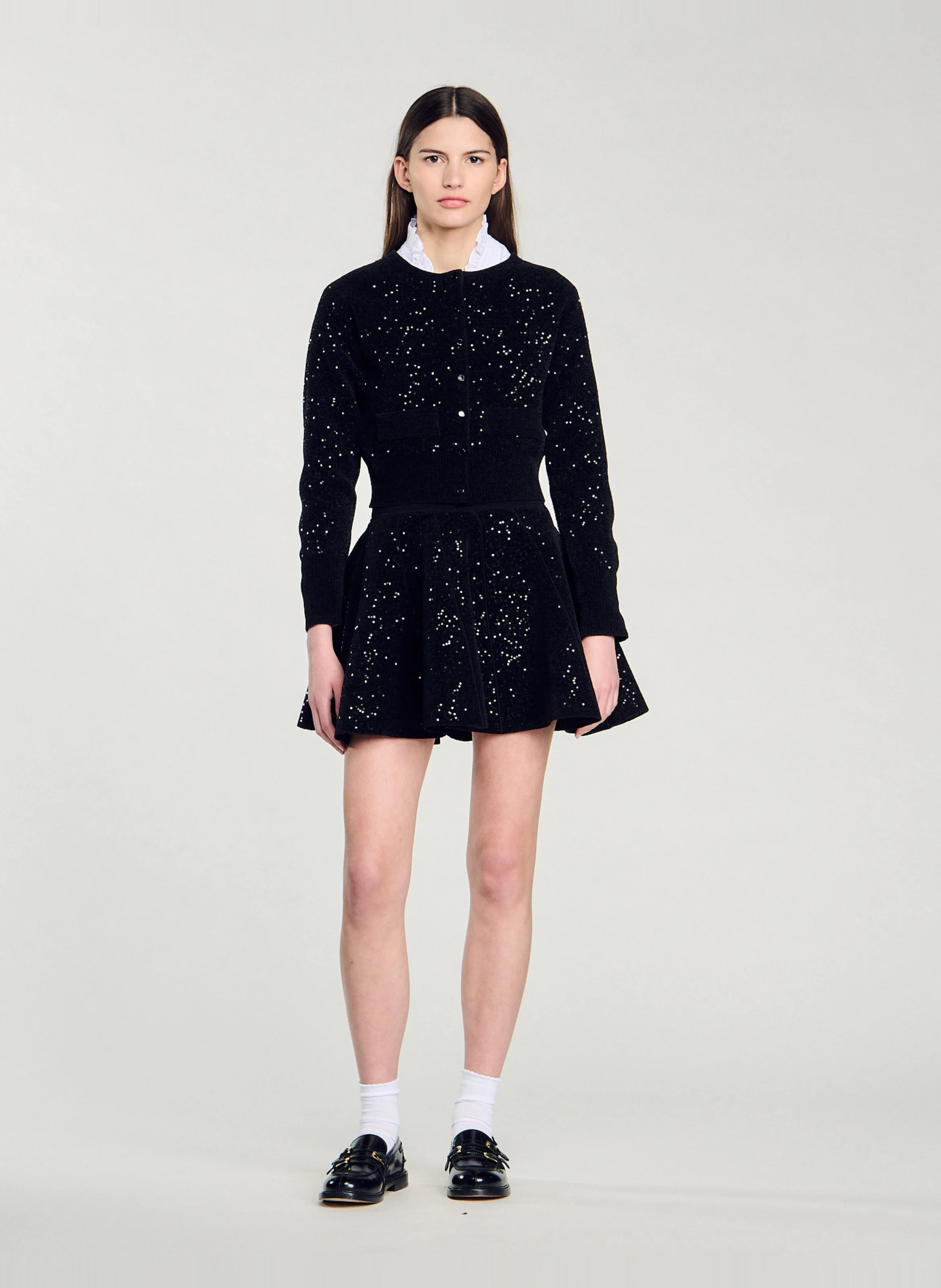 Cardigan col rond| Noir