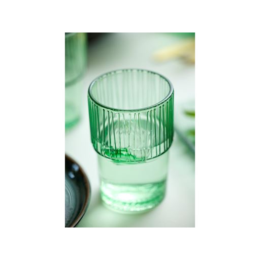 Bitz Kusintha 4-pak Cafeglas, Grøn, 38 cl