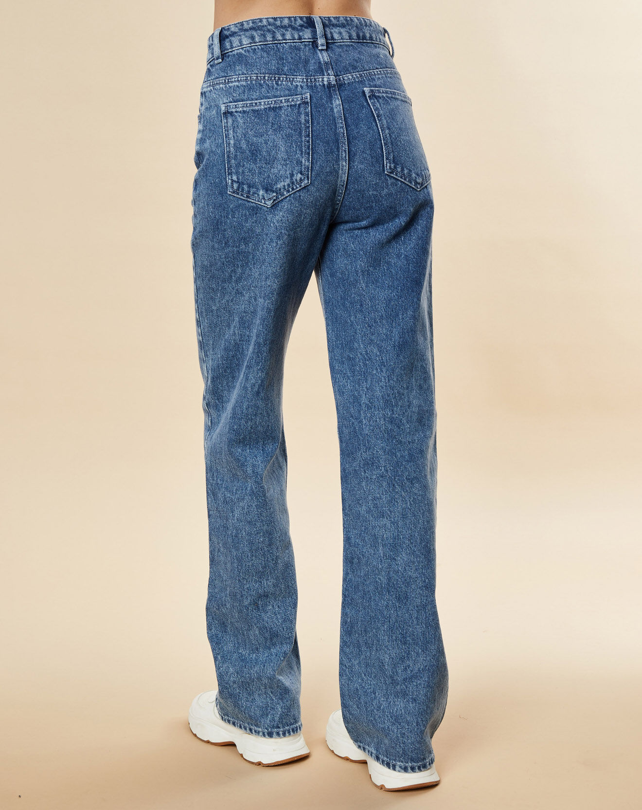Chloé Stora Jean large en Toile de coton Ronda bleu