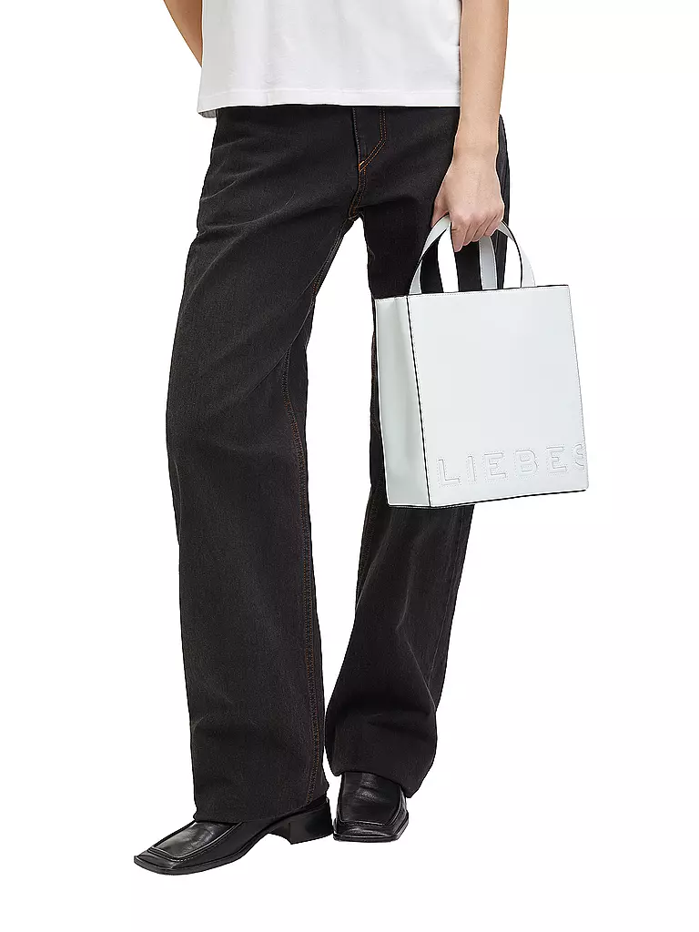 LIEBESKIND BERLIN Ledertasche - Tote Bag PAPER BAG  Small weiss
