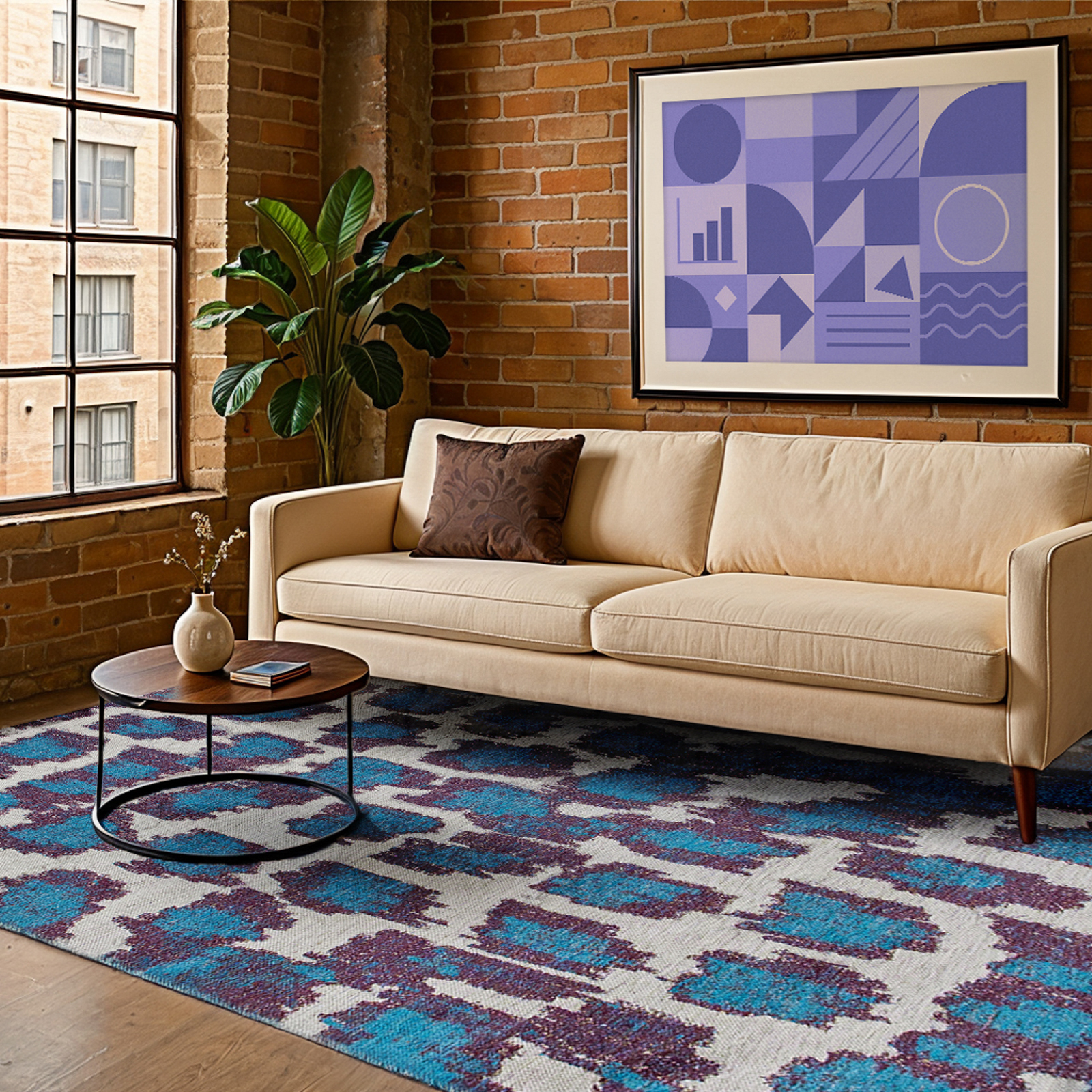9405-IKAT-BLUE DUCK-200x280cm