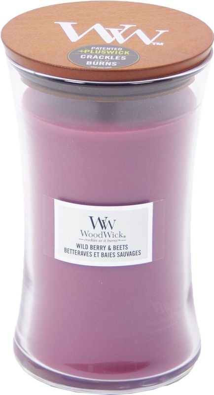 WoodWick - Large Hourglass - Wild Berry - Mix van Paraffine & Sojawas