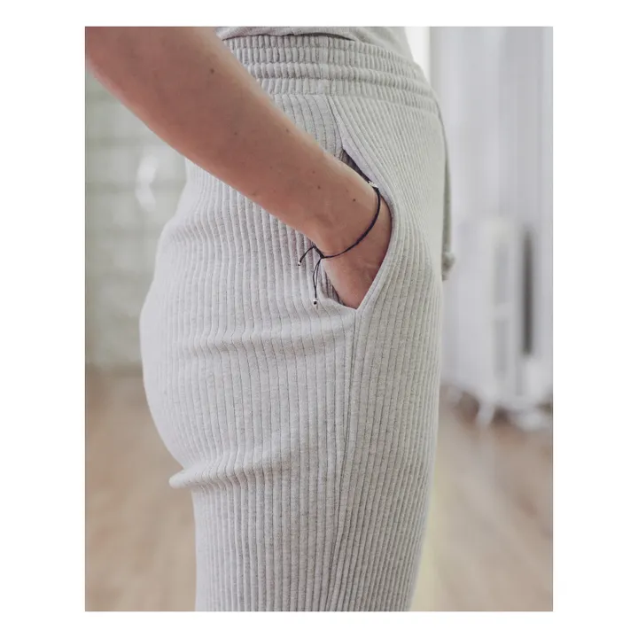 Baserange Jogger Côtelé Coton Bio | Gris