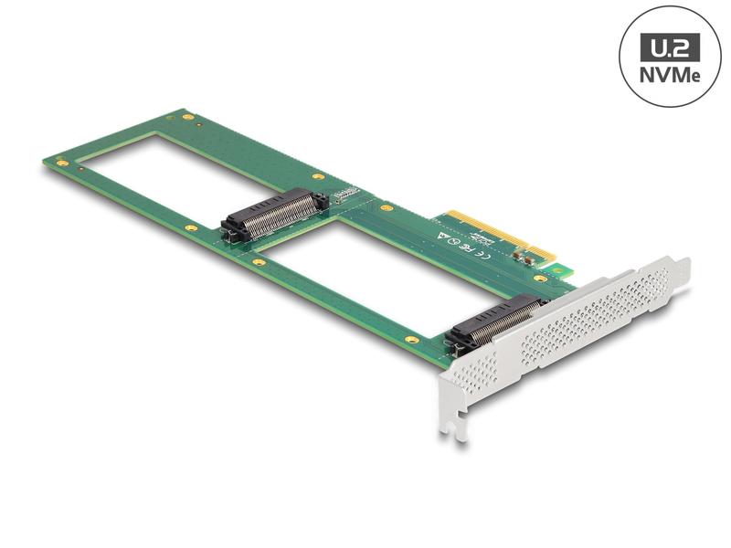 Delock Host Bus Adapter PCI Express x8 - 2x U.2 NVMe SFF-86 Delock PCI Express 4.0 x8 Karte zu 2 x intern U.2 NVMe SFF-8639 - Bifurcation