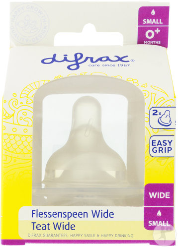 Difrax Tetine Natural Wide Small 0+ Mois 2 Pièces (675)