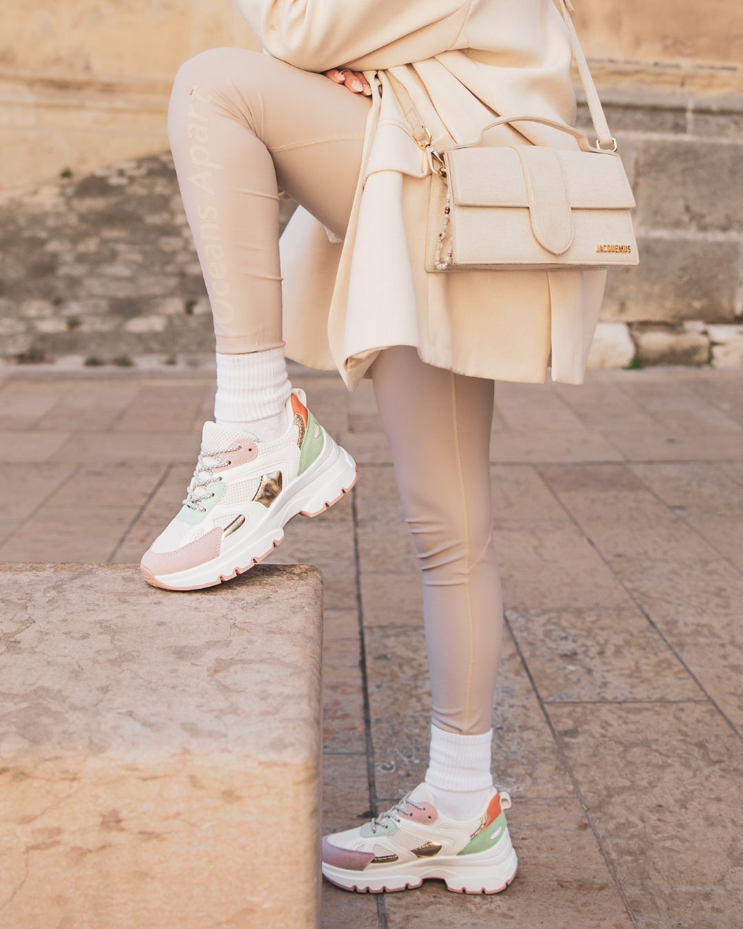 Basket femme multicolore à lacets sneakers - Bao