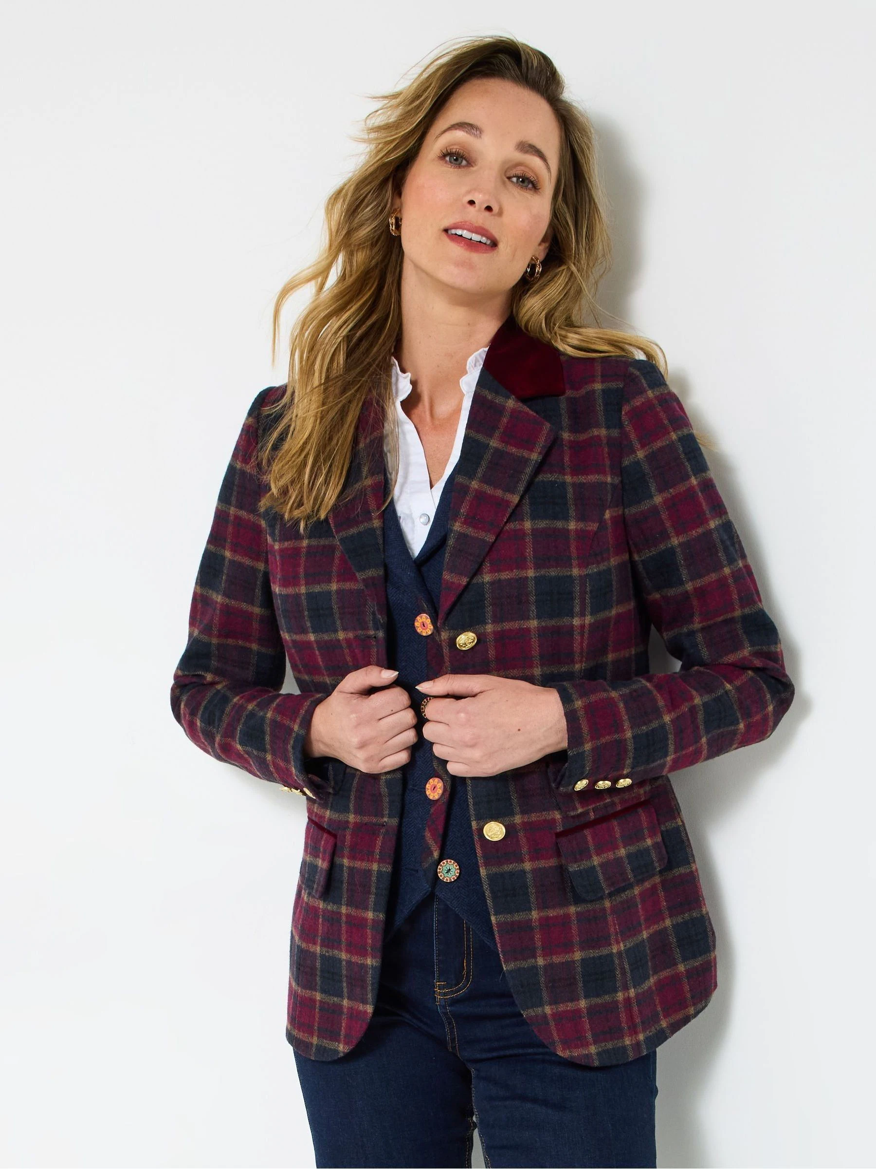 Blauw - Joe Browns Heritage Ruit Blazer