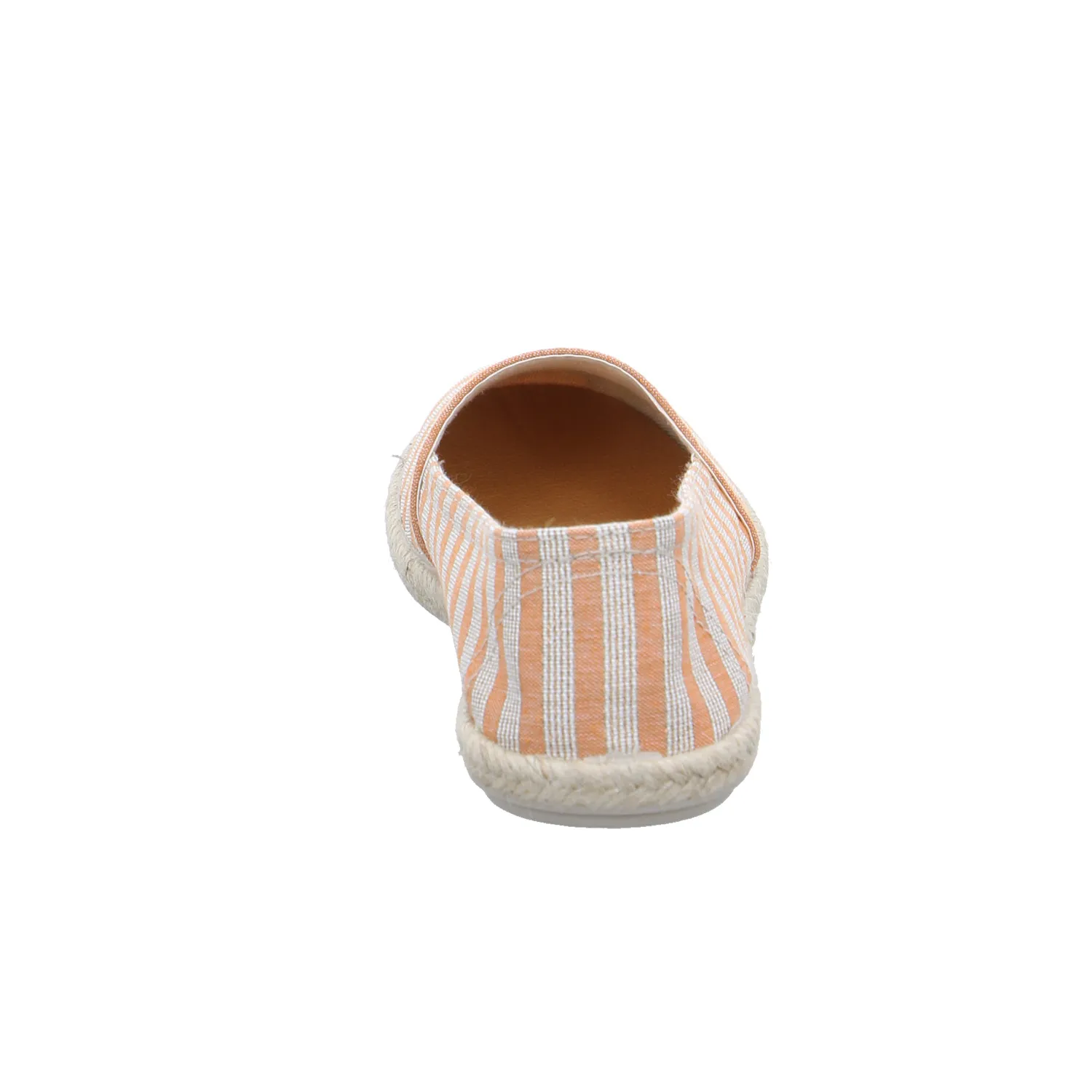 SCHUHENGEL Espadrille Orange Textil  mit Lederdecksohle