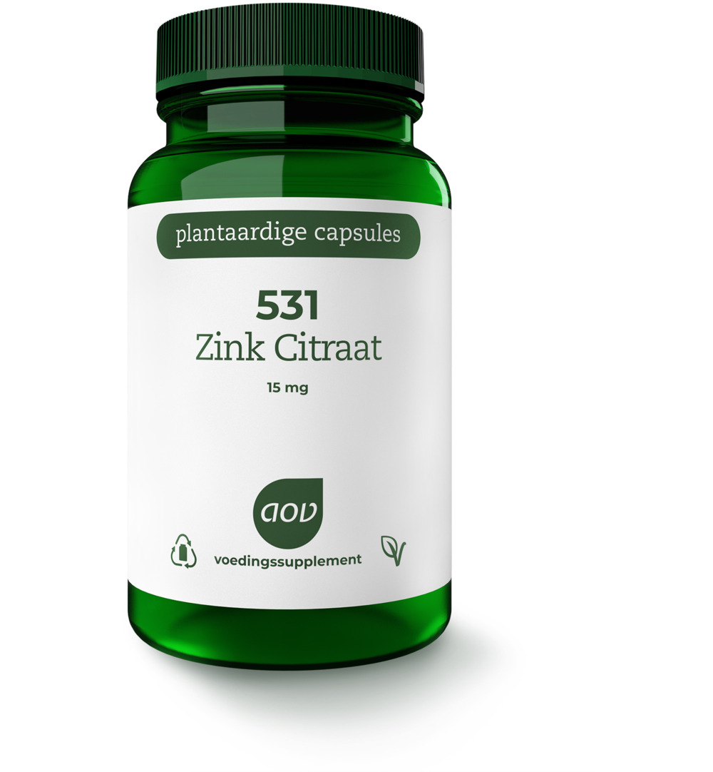 AOV 531 Zink citraat 15mg (60 vega capsules)