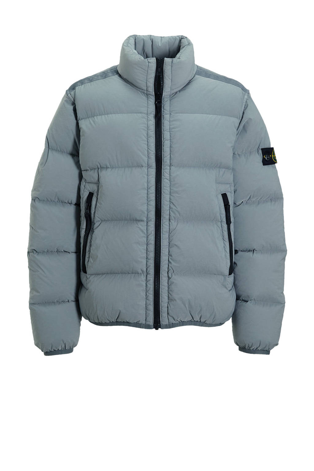 Stone Island gewatteerde jas grijs