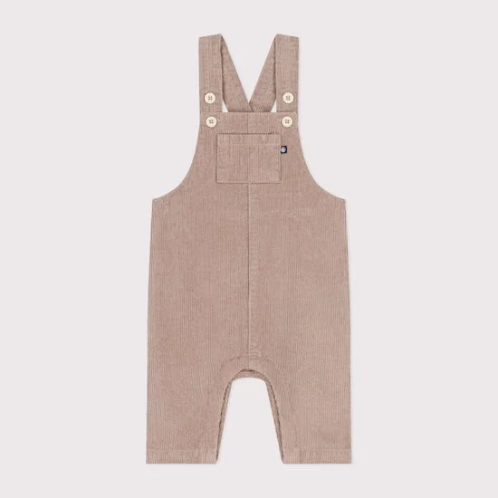 Salopette longue en velours   Huître        de               Petit Bateau