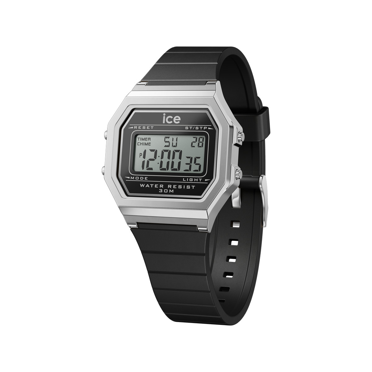 Montre ICE WATCH ice digit retro femme bracelet silicone noir