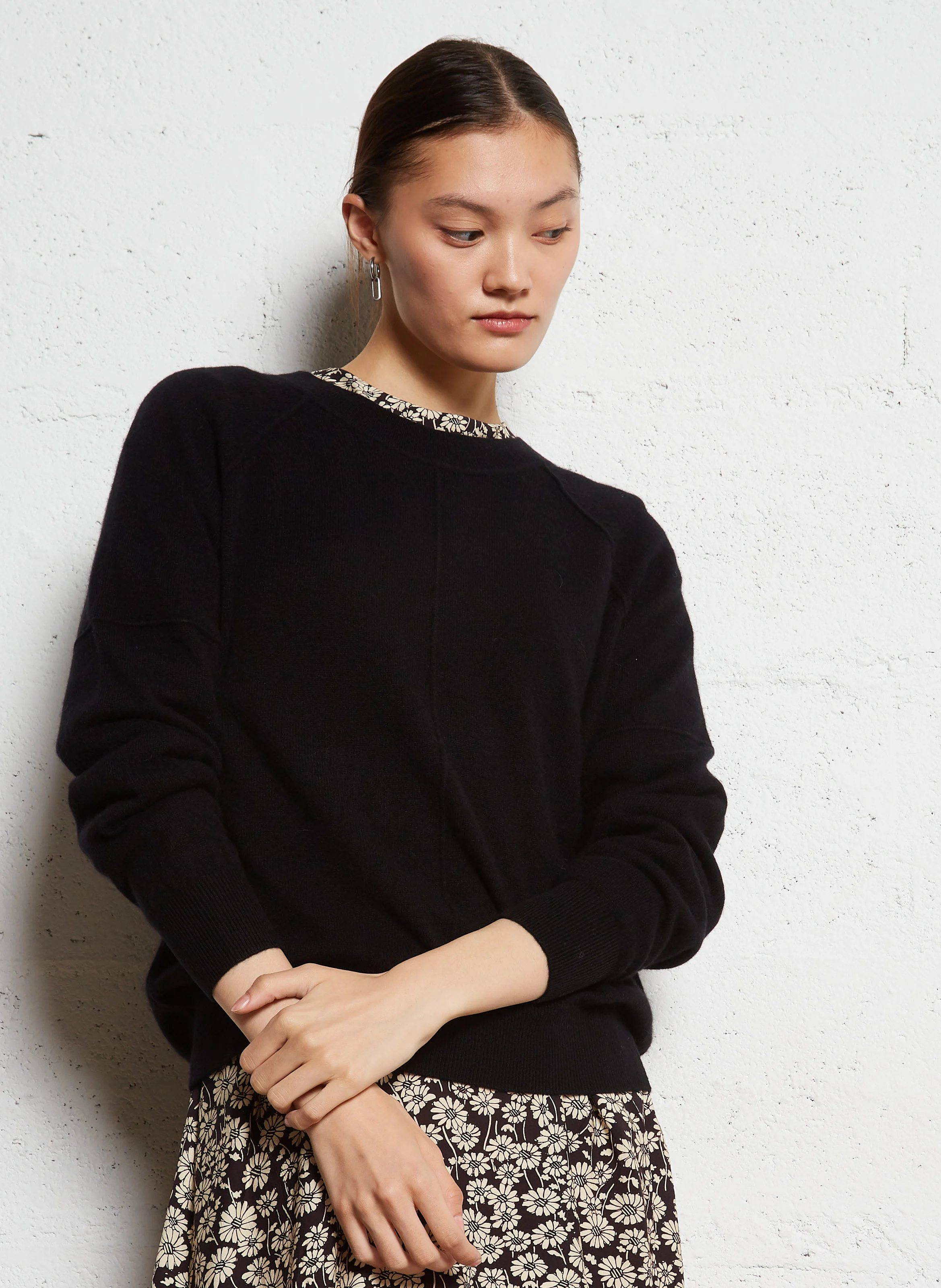 ARY - Pull col rond en cachemire | Noir