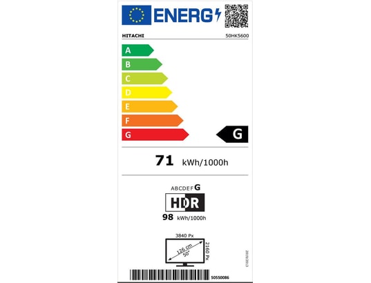 HITACHI - TV LED 4K 126 cm 50HK5600