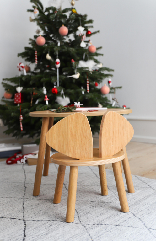 Nofred Mouse kindertafel gelakt eiken