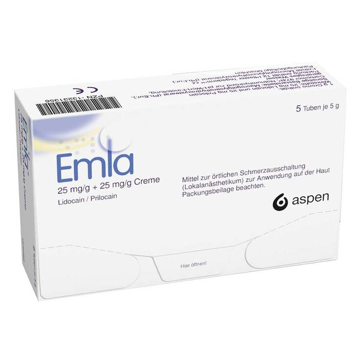 Emla Creme + Tegaderm Pflaster, 5X5 g