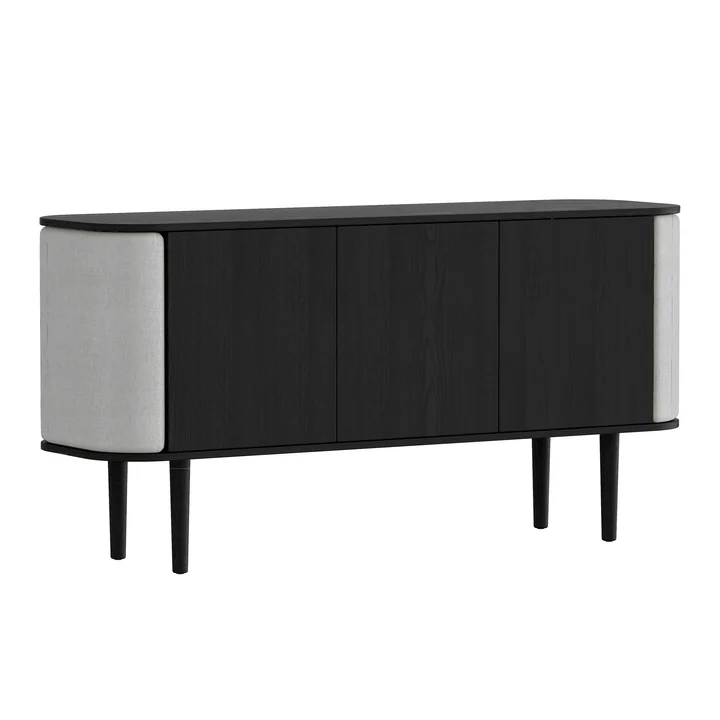 Umage - Treasures Sideboard mit 3 Türen, Eiche schwarz / sterling