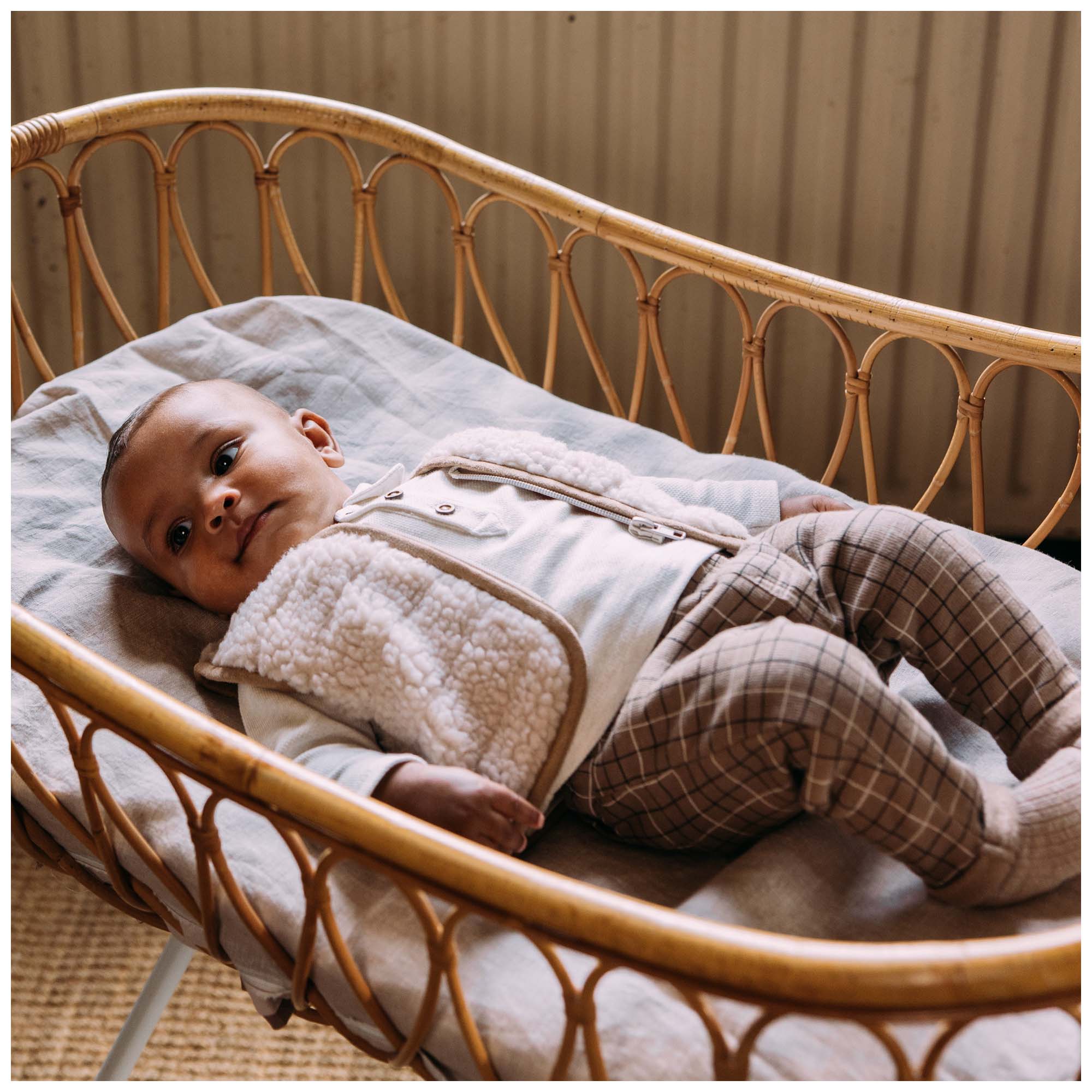 Sweet petit baby broek Ferre  ruit beige