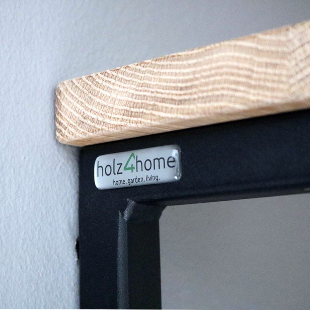holz4home Wandgarderobe 92 x 22 cm Eiche braun