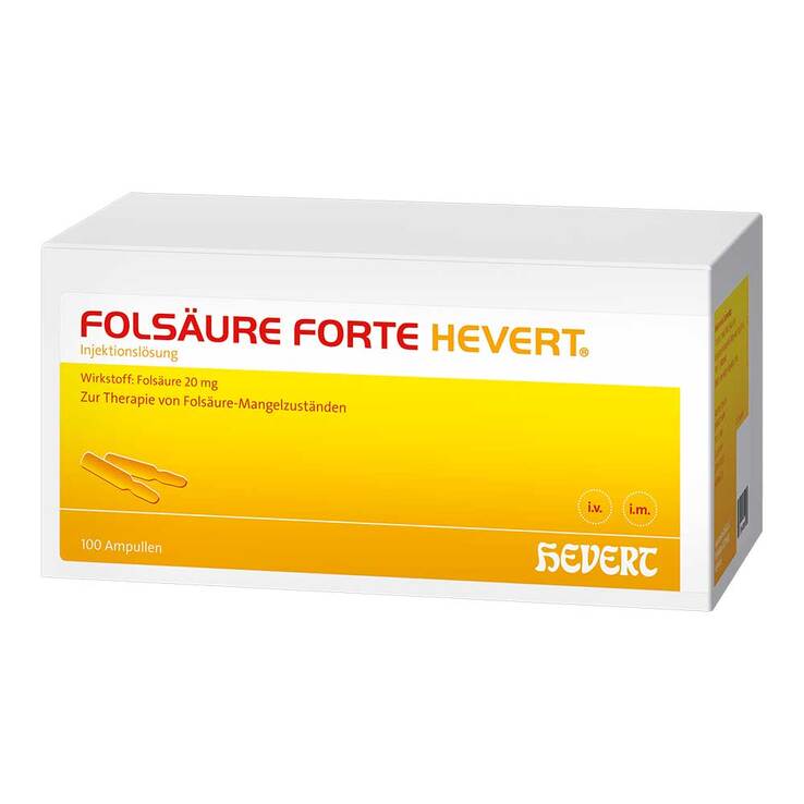 FOLSÄURE FORTE HEVERT® Ampullen, 100X2 ml