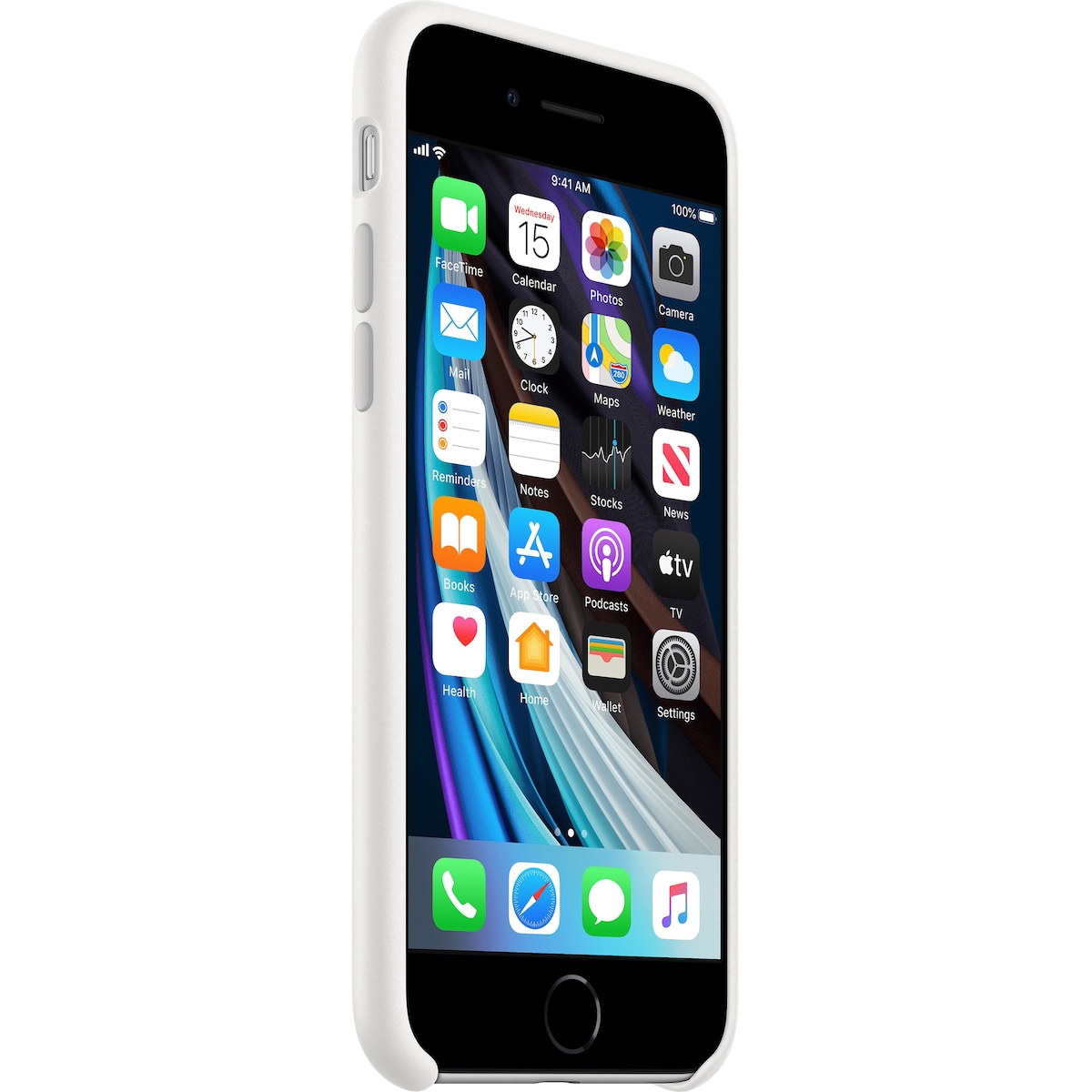 iPhone SE Gen. 2 silikondeksel (hvit)