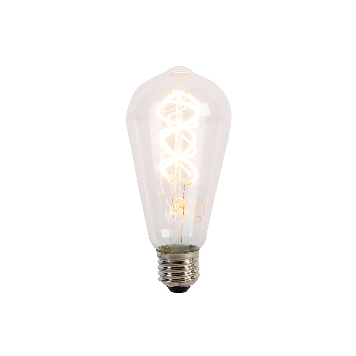 Set van 5 E27 LED lampen spiraal filament ST64 5W 400 lm 2200K