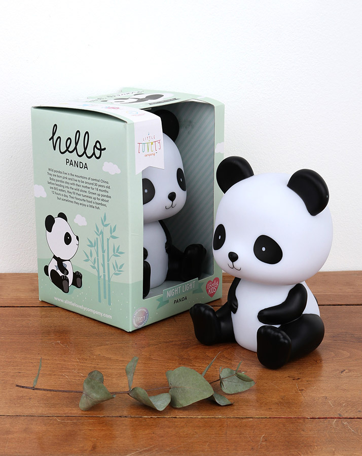 LED-Nachtlicht PANDA in schwarz/weiß