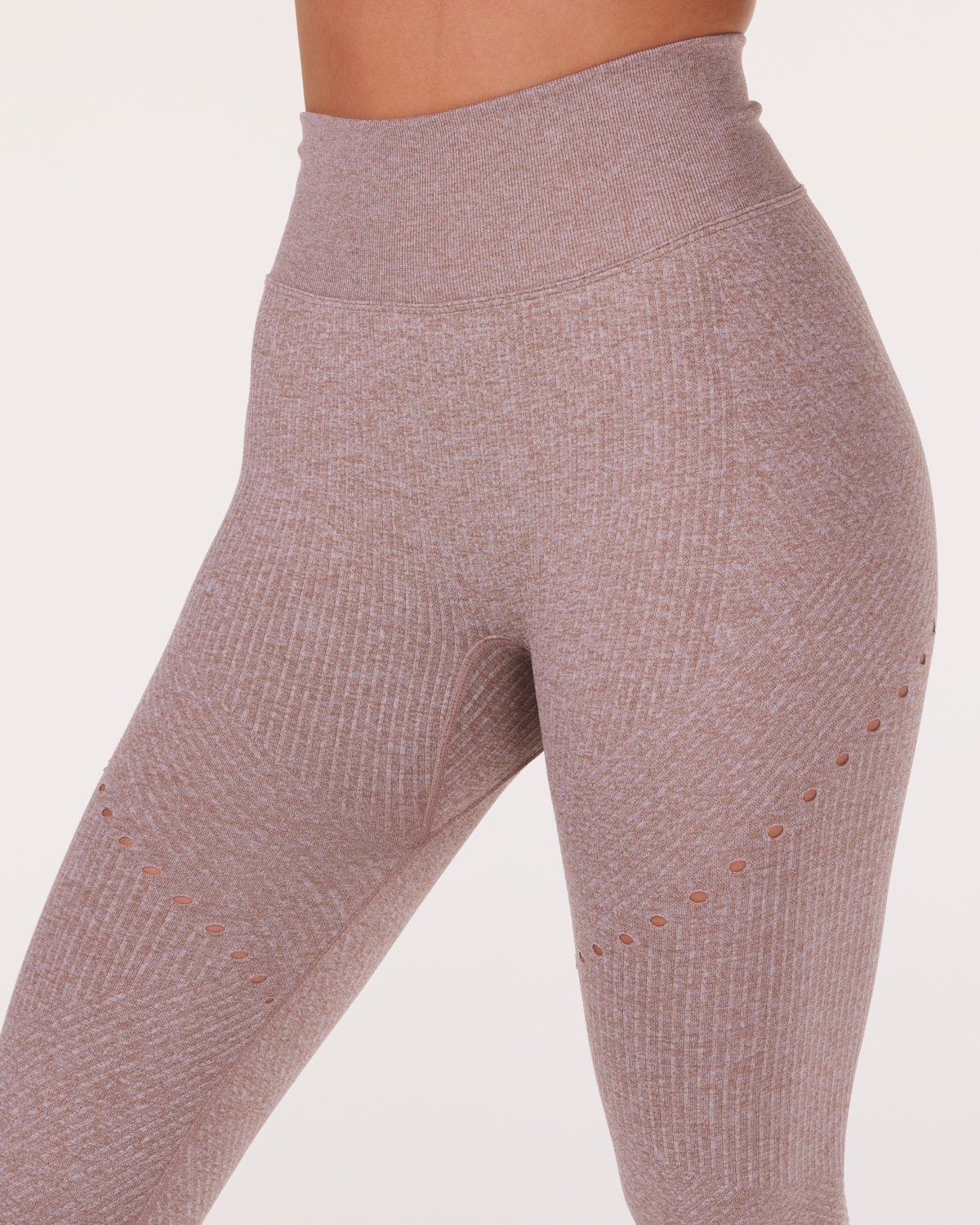 LEVITY Balance Herringbone Seamless Tights Brown Marl