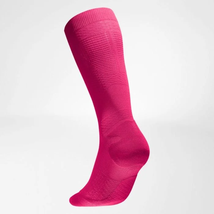Bauerfeind Herre Strømper Ultralight Compression Socks High Cut Pink