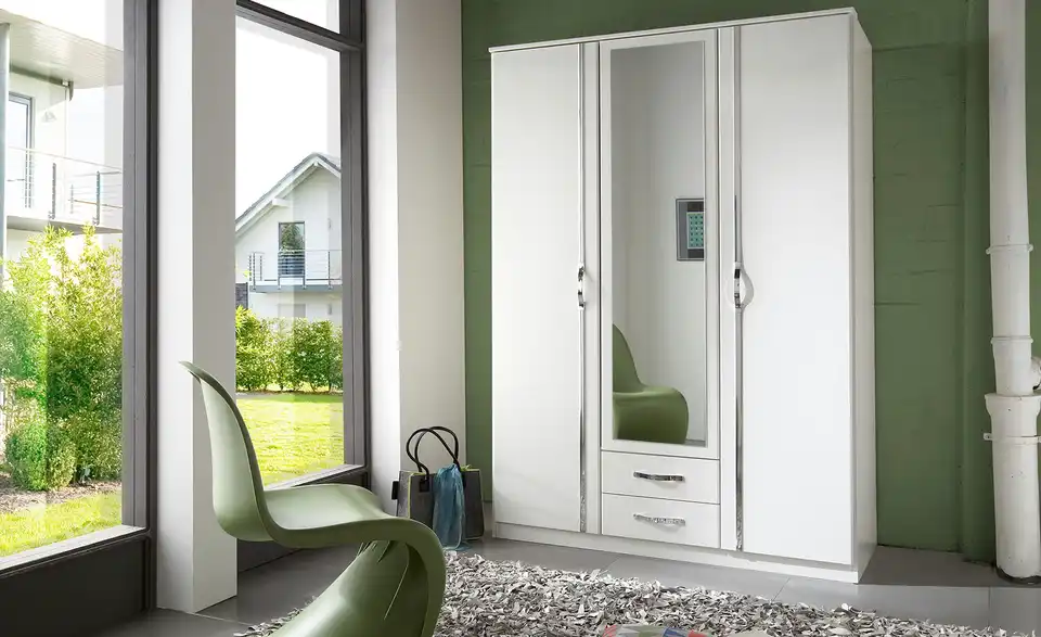 Kleiderschrank Duo 135 cm Weiß