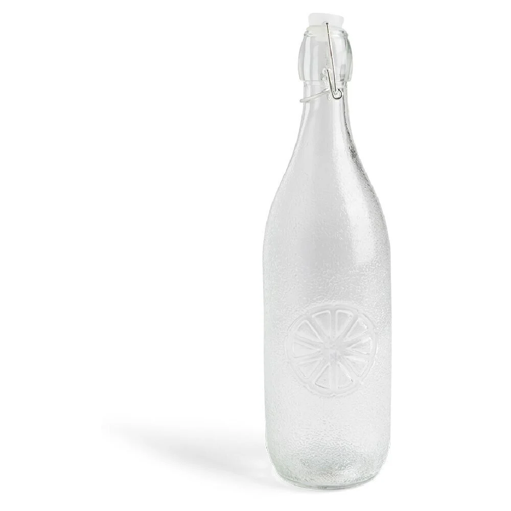 Bouteille limonade 1L verre ambre Ø8,2xH31,5cm