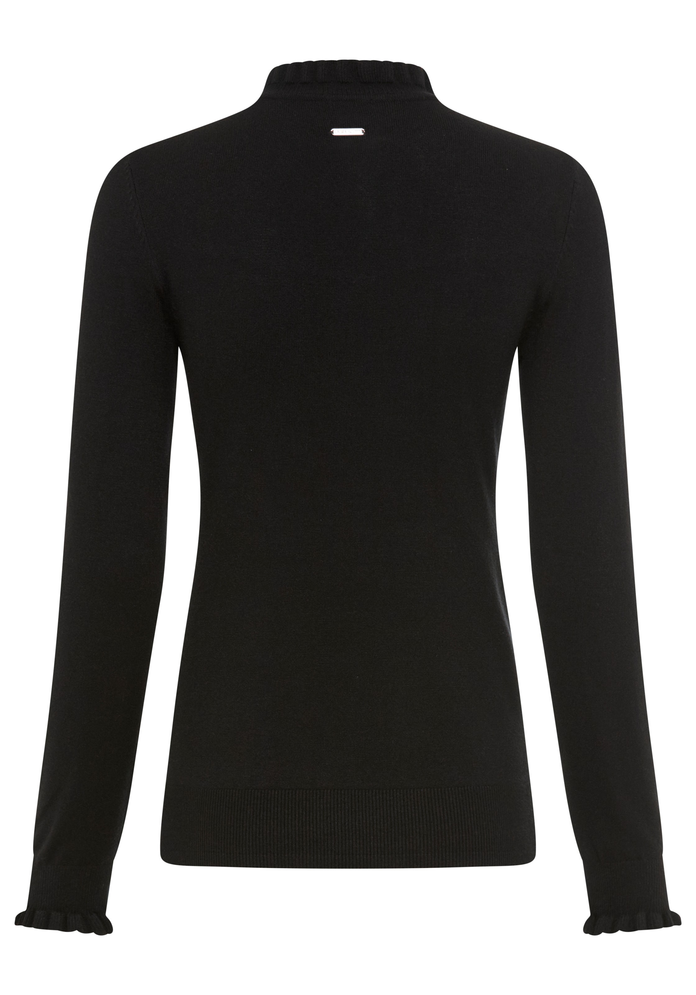Laura Scott Stehkragenpullover Feinstrickpullover mit femininem Spitzeneinsatz - NEUE KOLLEKTION