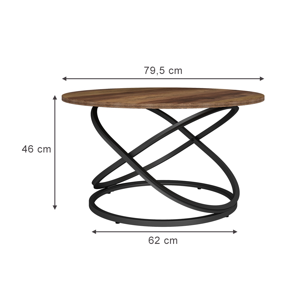 Vicco Couchtisch Calgary Holz Marmor-Optik 80 x 46 cm Wohnzimmertisch