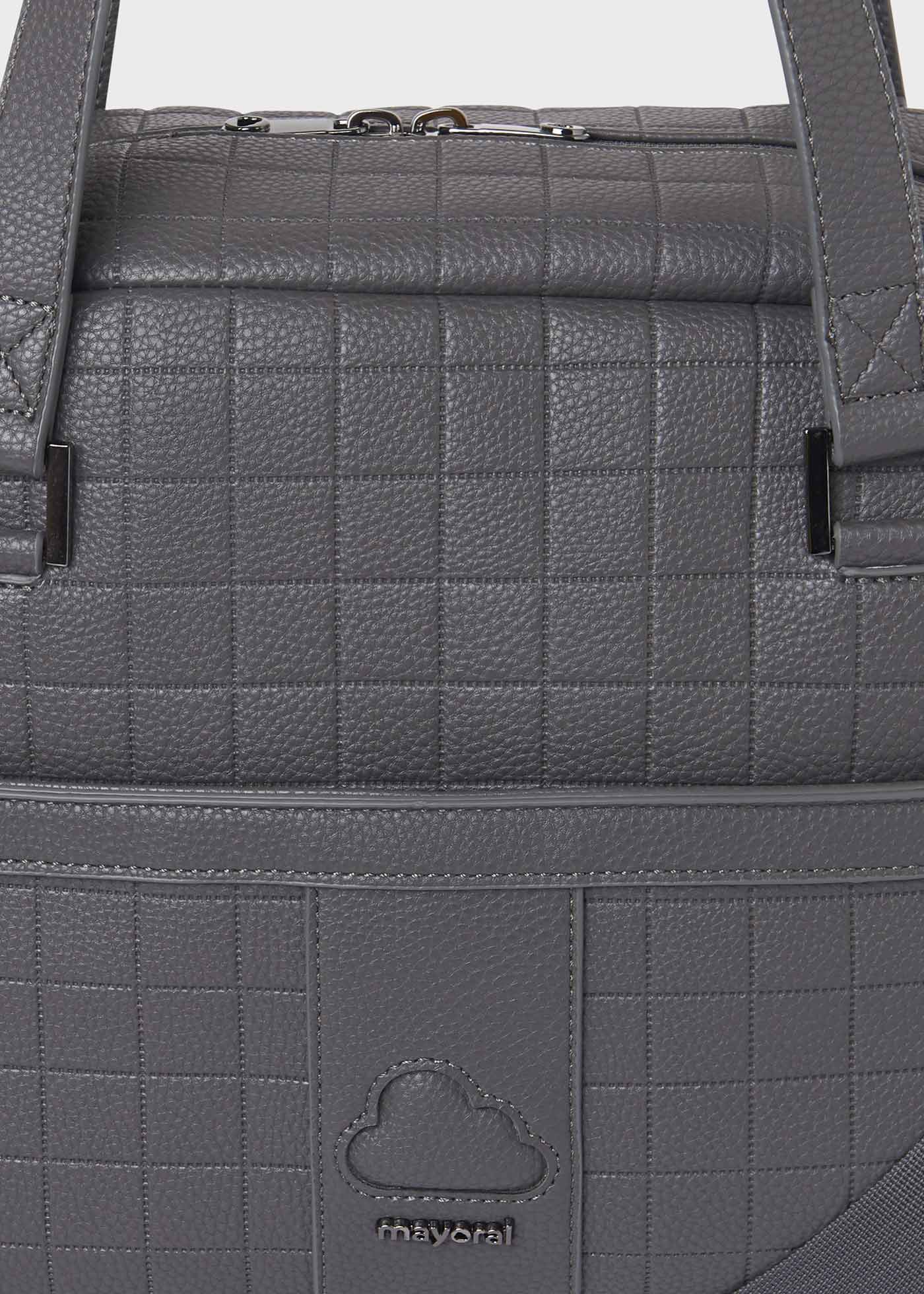 Bolsa acolchoada e porta-chupeta para bebê