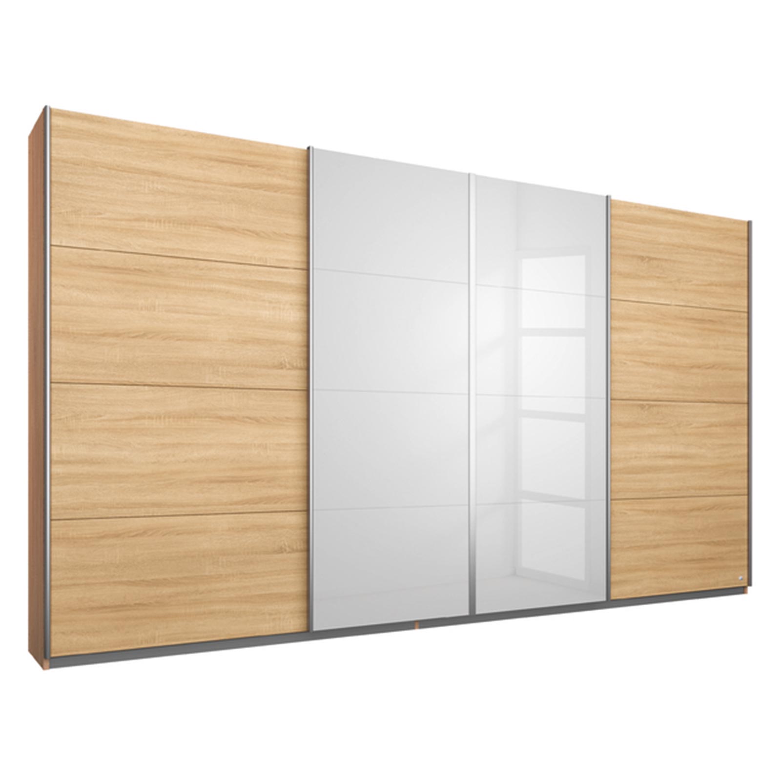 Schwebetürenschrank - Sonoma Eiche - 2 Spiegeltüren - 315 cm