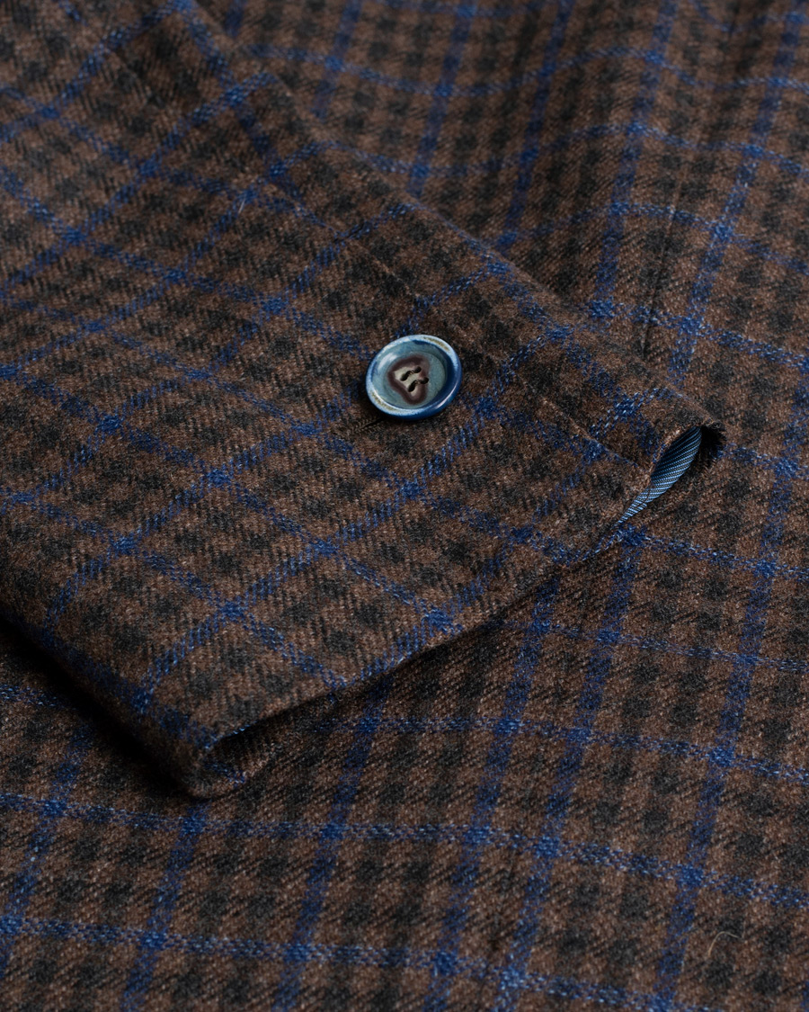 Gabo Naopli Checked Wool Blazer Brown/Blue 52