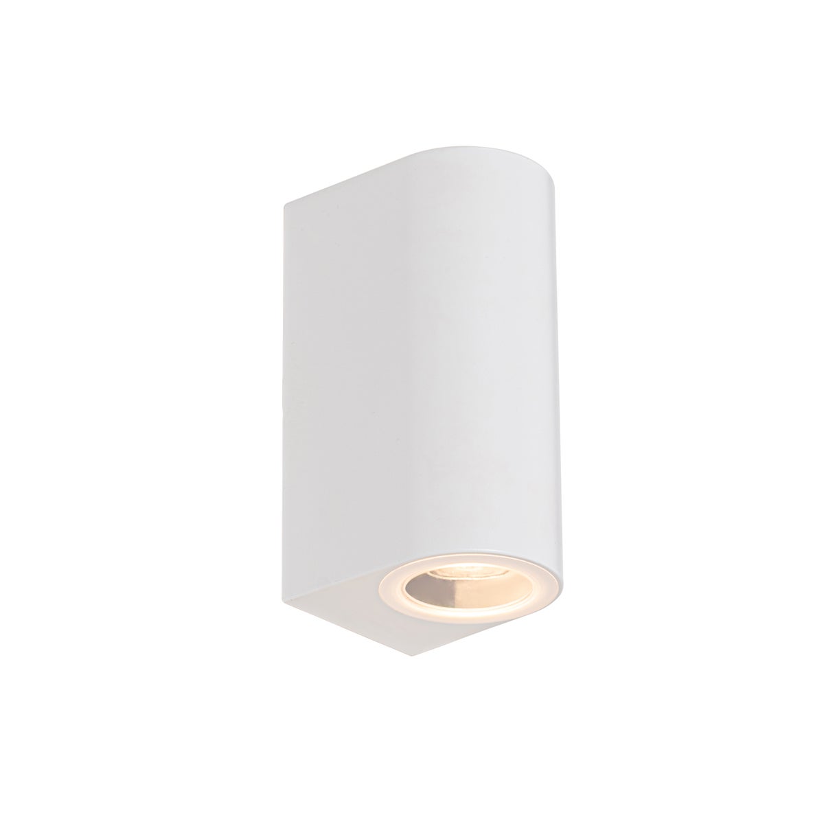 Moderne buitenwandlamp van wit kunststof, ovaal, 2-lichts – Baleno