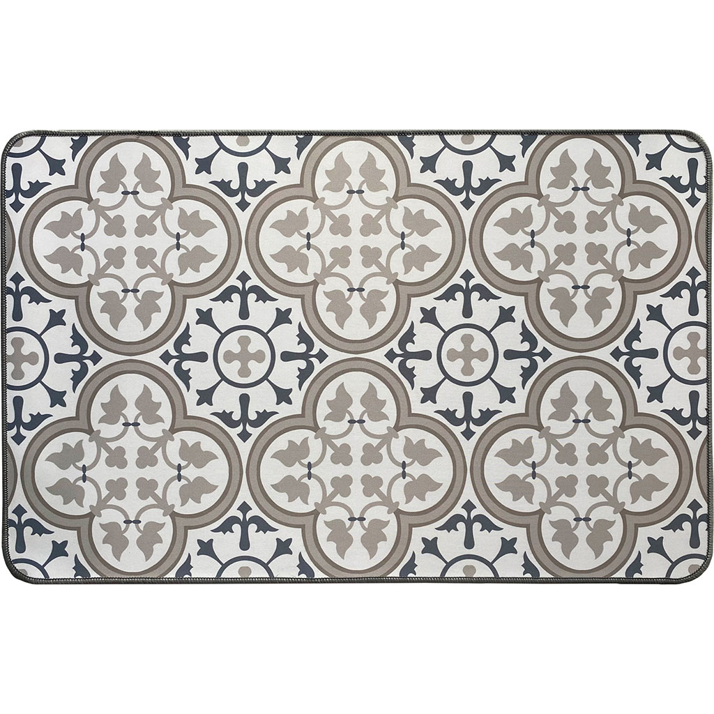 Tapis imprimé PACO polyester bleu 50x80cm