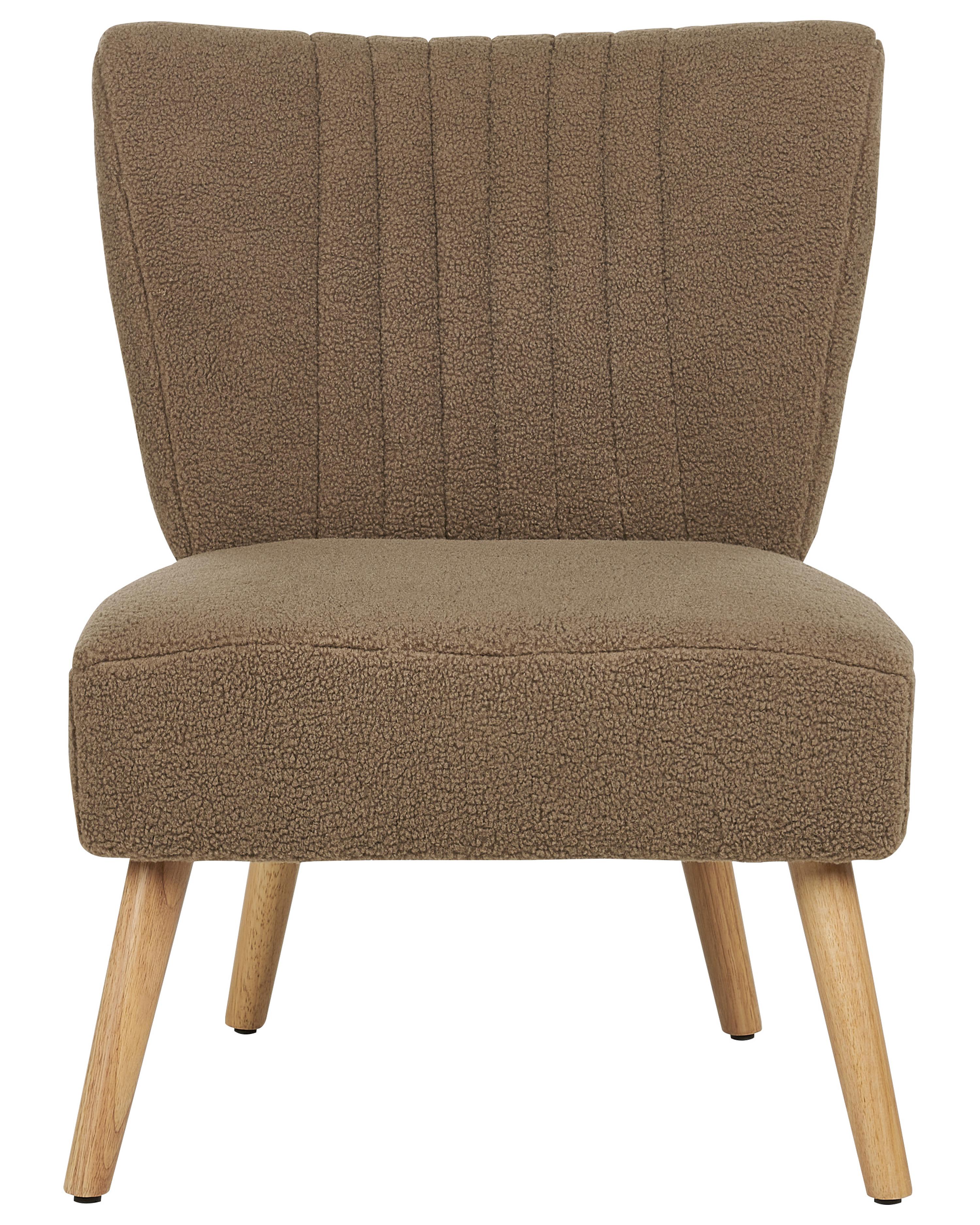 Fauteuil VAASA Bouclé Bruin