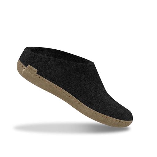 Glerups Slip-on Hjemmesko, Charcoal, 42