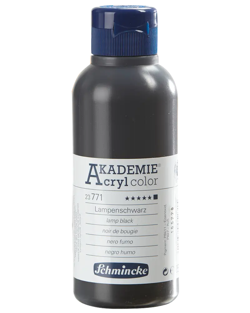 Schmincke Akrylfarve 250 ml Lamp black