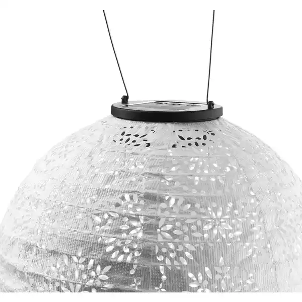 Premium Solar-Lampion 25cm, weiß