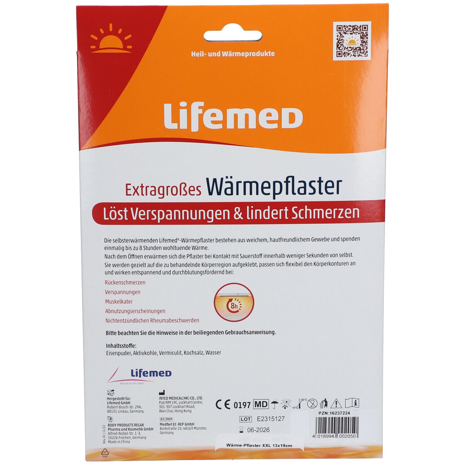 WUNDmed WÄRMEPFLASTER XXL 13x19 cm