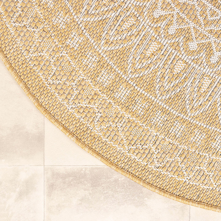 Rond buitenkleed - Summer Azteca Geel