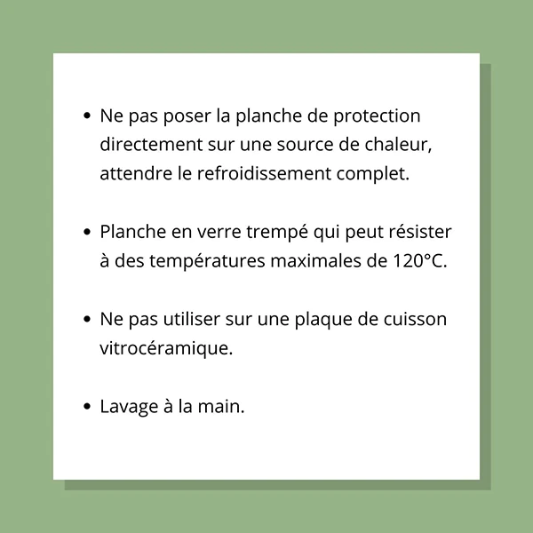Planche multifonctions en verre 50 cm Pebbly